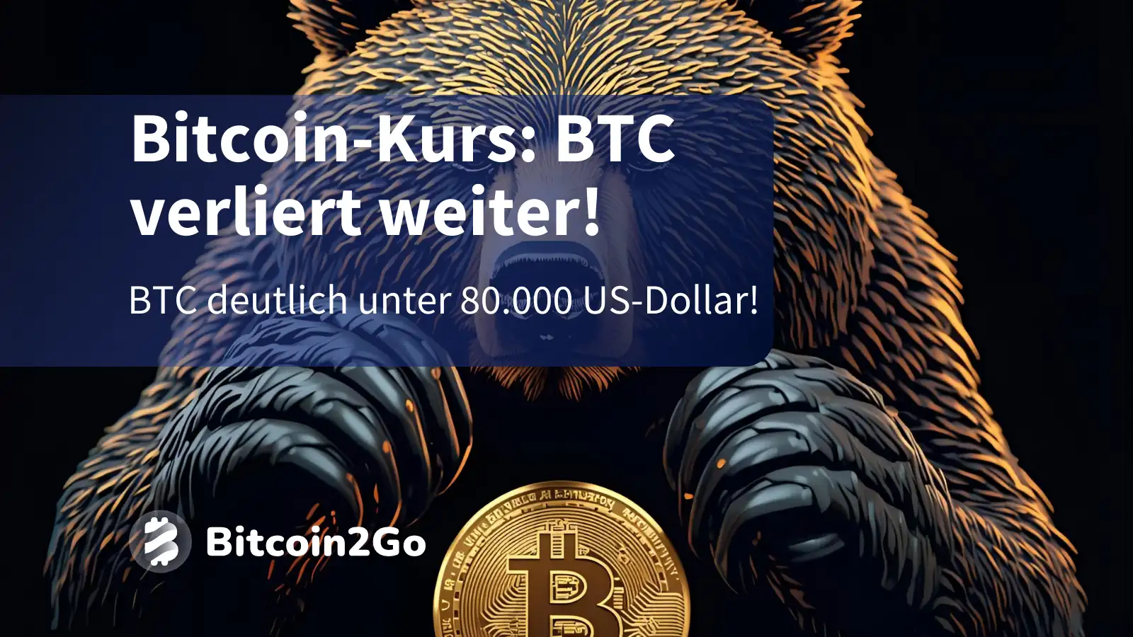 Bitcoin–Kurs: BTC unter 80.000 US-Dollar im Abverkauf!