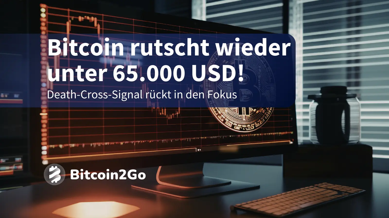 Bitcoin rutscht wieder unter 65.000 USD