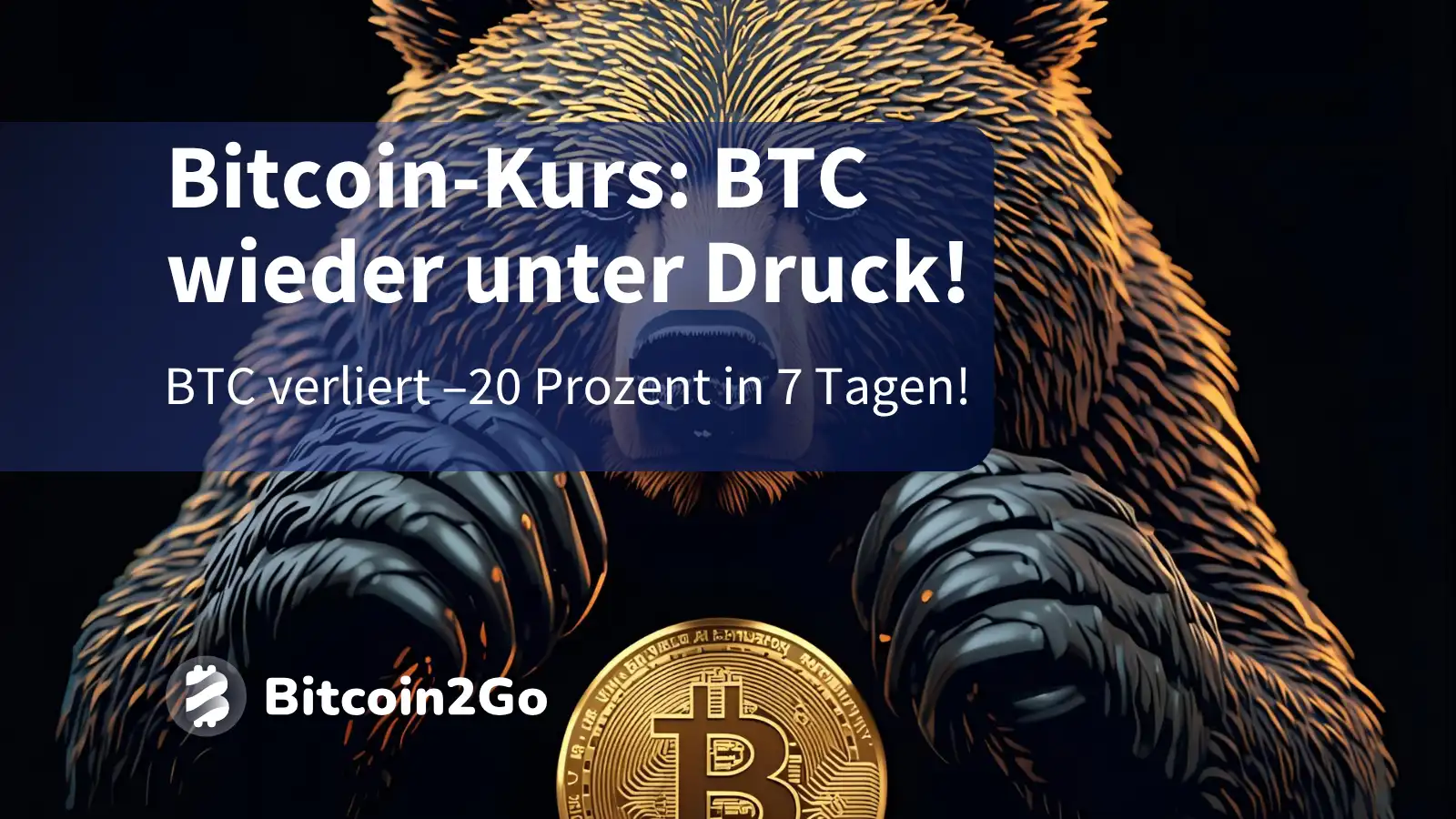 Bitcoin-Kurs: BTC mit -20 Prozent – drohen neue Tiefs?
