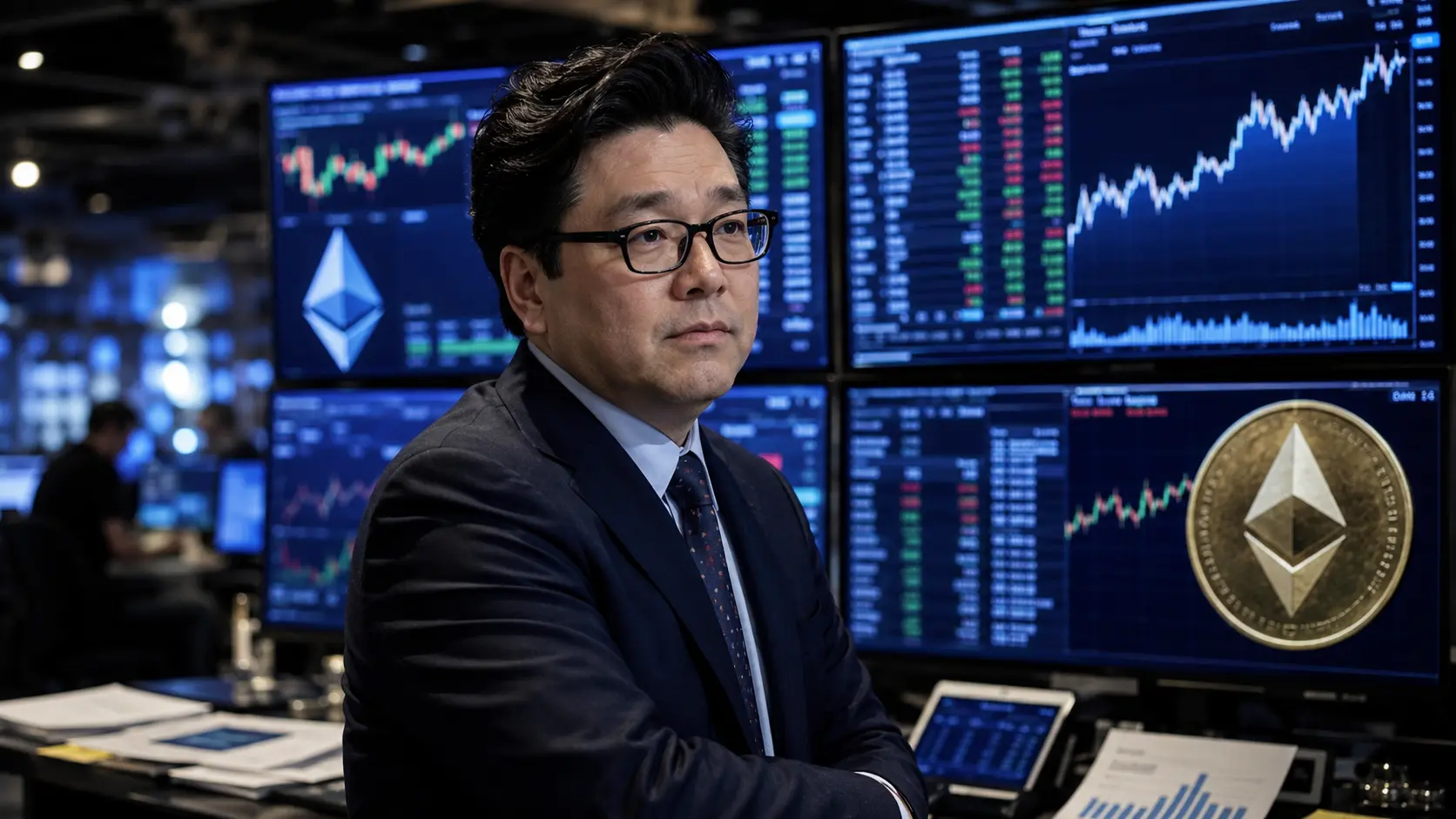 Tom Lee kauft weiter Ethereum und hat dafür gute GründeTom Lee kauft weiter Ethereum und hat dafür gute Gründe. Bild mithilfe von KI generiert