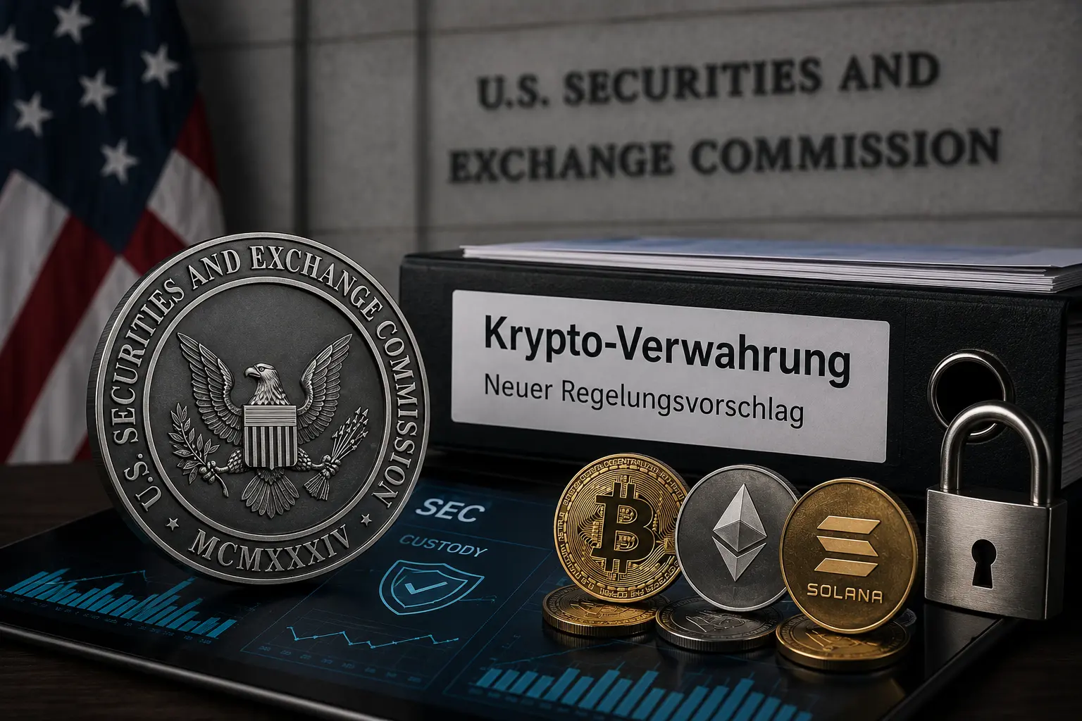 Neue Krypto-Regeln in den USA: SEC legt ihren nächsten Plan vor. Hinweis: Bild mit Hilfe von KI erstellt.