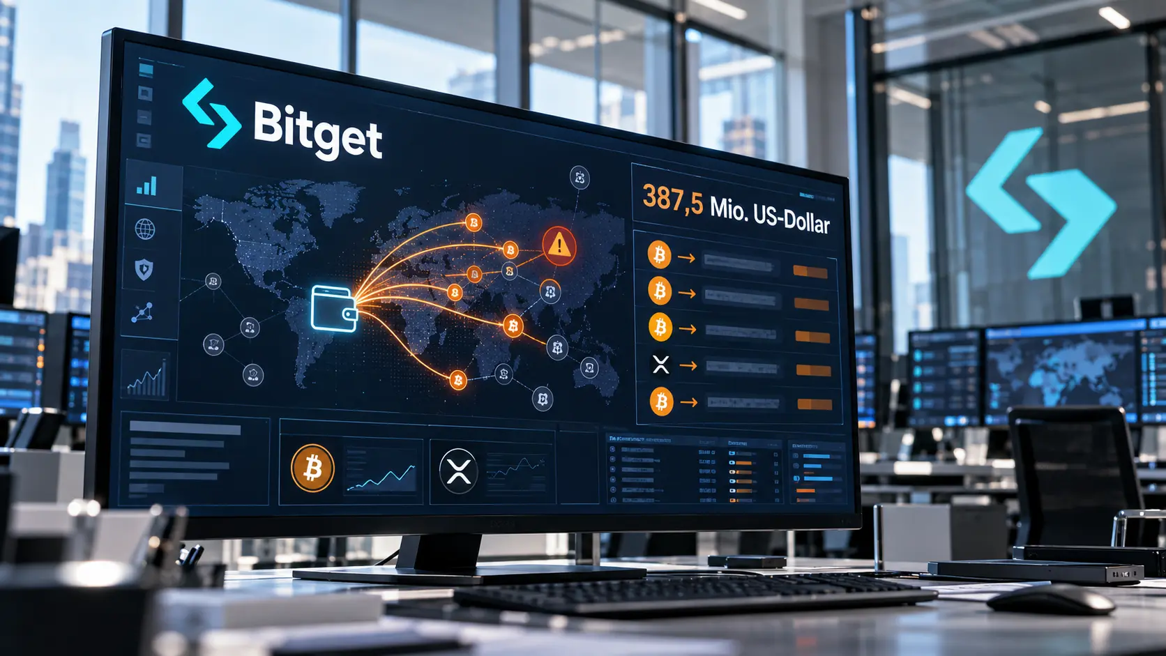 Beim Bitget-Hack wurden Kryptowährungen im Wert von rund 387,5 Millionen US-Dollar entwendet