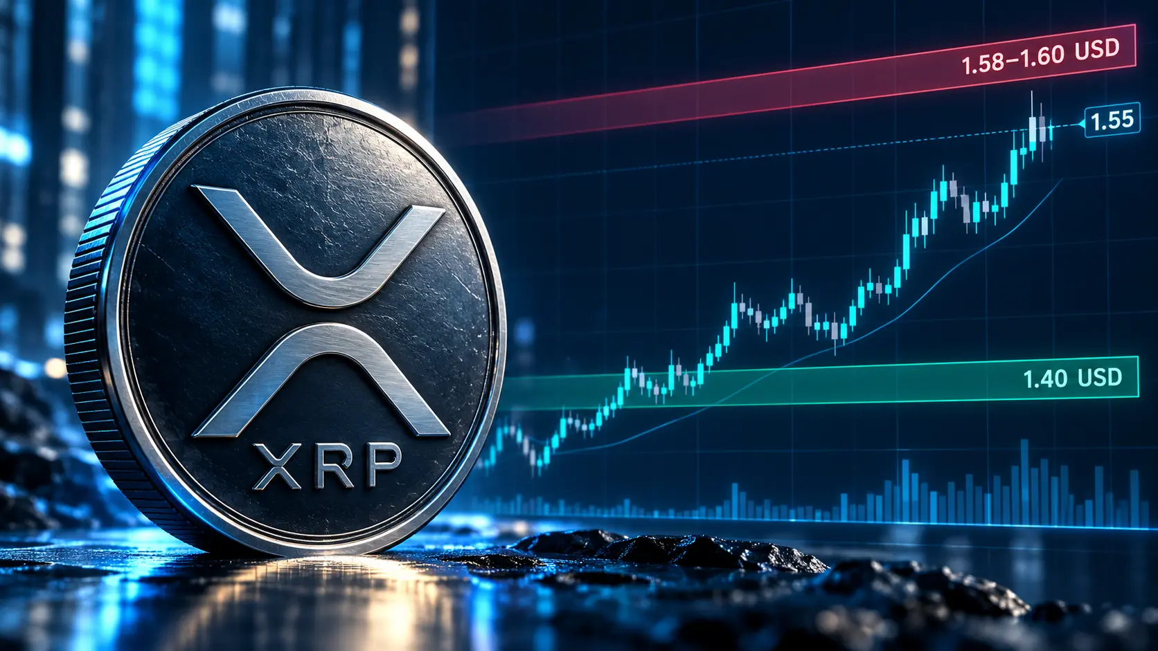 XRP-Kurs springt an – jetzt rückt dieses Kursziel näher. Hinweis: Bild mithilfe von KI generiert.