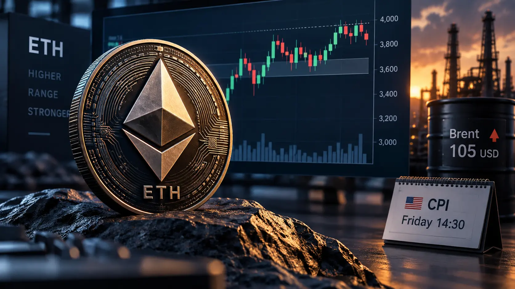 Ethereum-Kurs bleibt stark: Heute entscheidet die Inflation. Hinweis: Bild mit Hilfe von KI generiert.