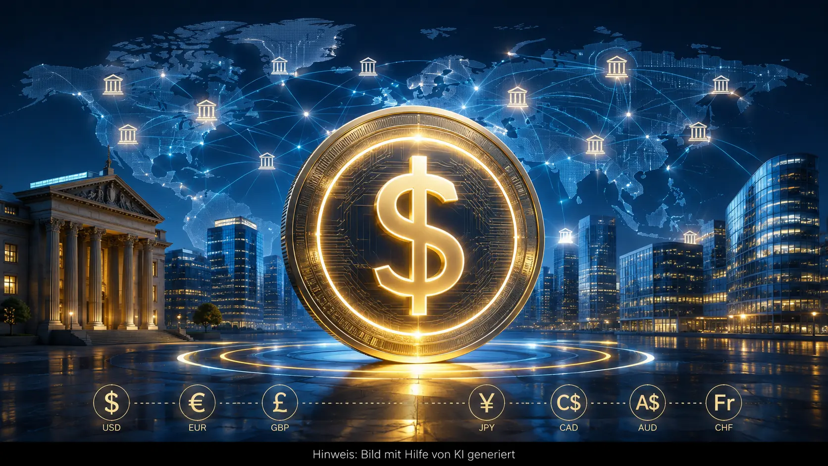 Große Banken planen einen eigenen Stablecoin und treten gegen USDT und USDC an. Hinweis: Bild mithilfe von KI generiert
