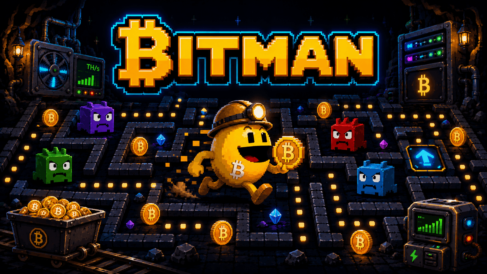 BitMan – Retro-Arcade-Spiel im Bitcoin-Look