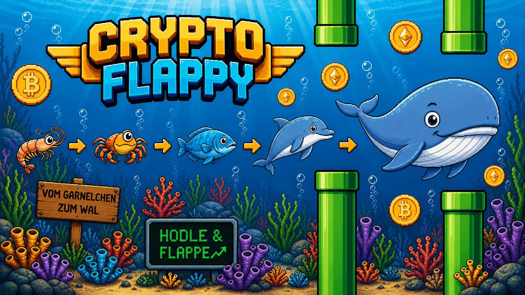 Crypto Flappy – Arcade-Spiel
