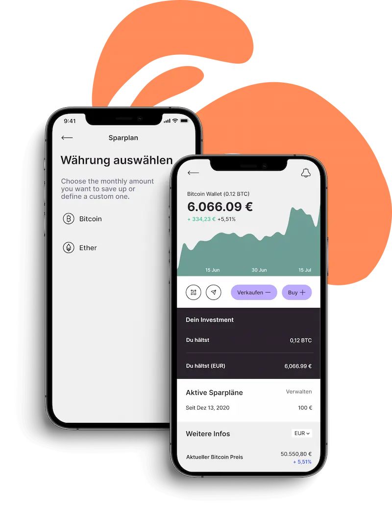 Produktbild Nuri zum Bitcoin und Ethereum Sparplan. Urheberrecht: nuri.com