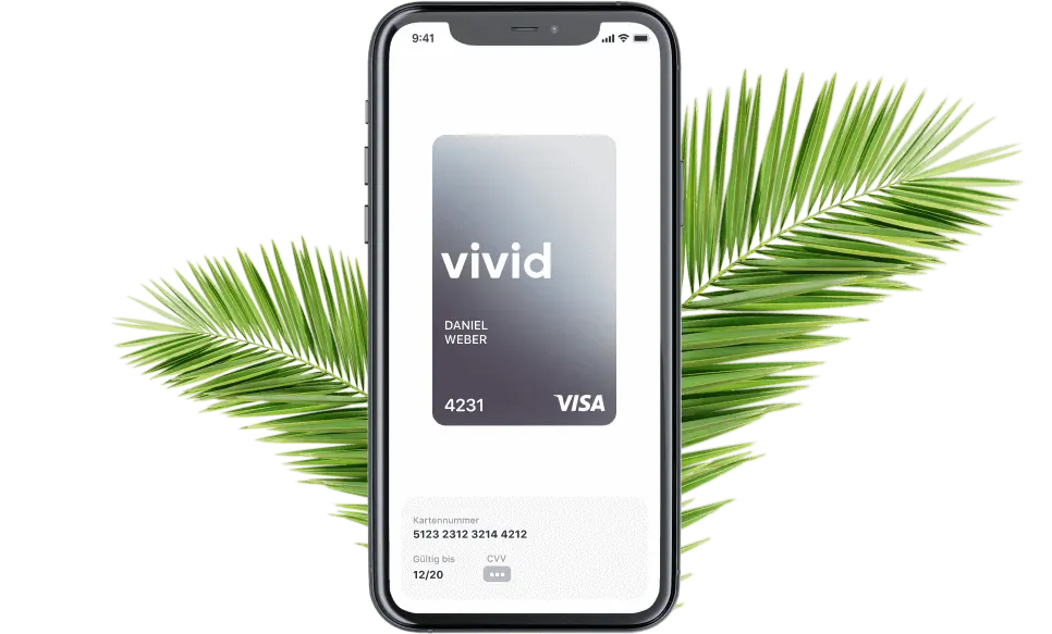 Die Vivid-Kreditkarte gibt es als physische und rein virtuelle Ausführung