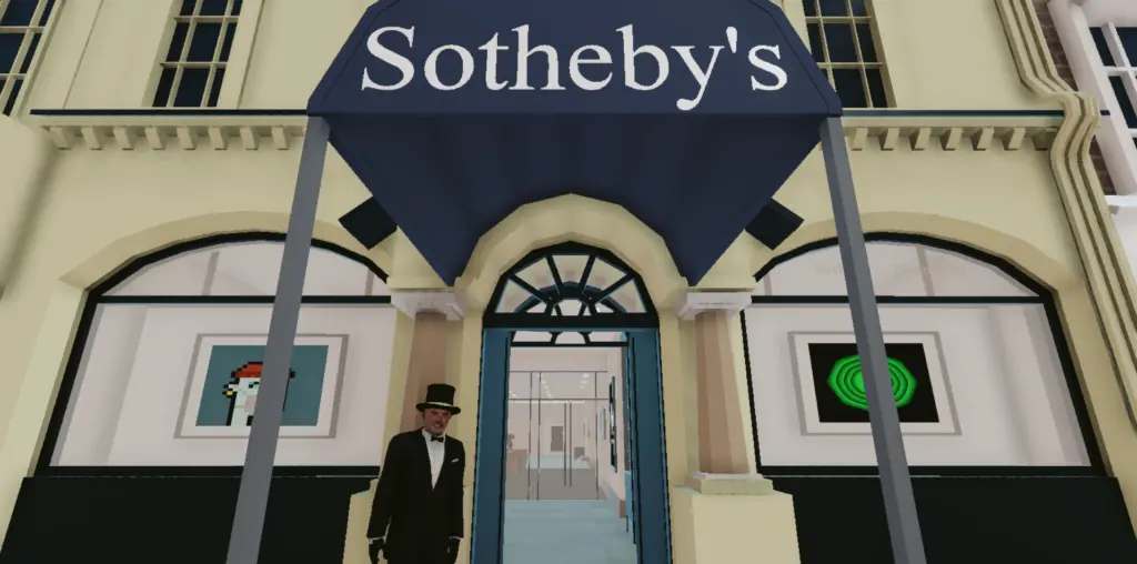 Das Auktionshaus Sotheby's in Decentraland