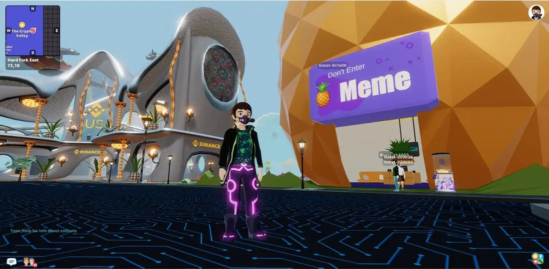 Ein Screenshot aus Decentraland