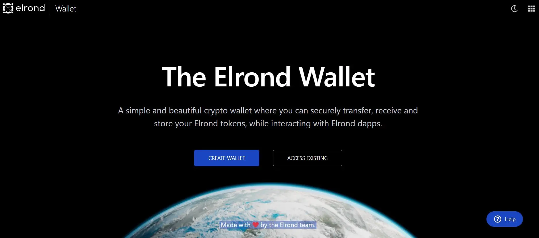 Webseite Elrond (EGLD) Wallet