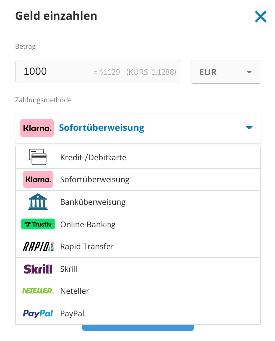 eToro Einzahlungsmöglichkeiten - Bild