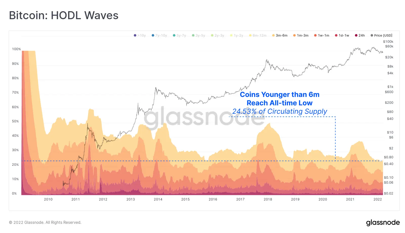 Bitcoin HODL Waves - Grafik