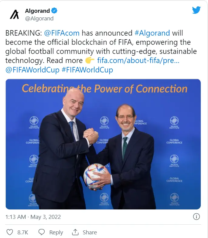 Algorand Partnschaft mit FIFA