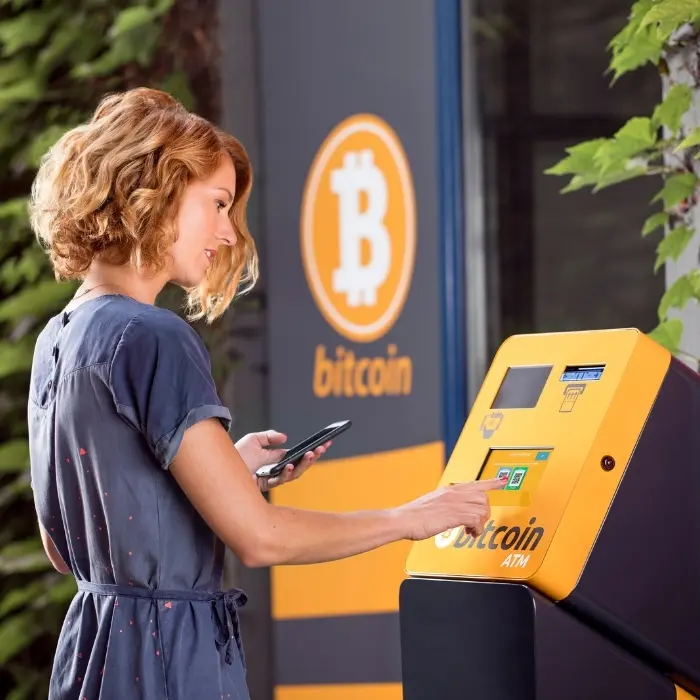 Bitcoin verkaufen an einem Geldautomaten - Bild