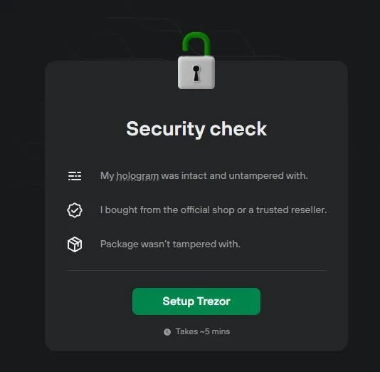Trezor One Security Check