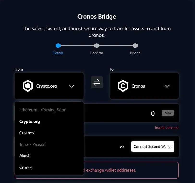 Grafik zum Bridging Tutorial mit der Cronos Bridge     