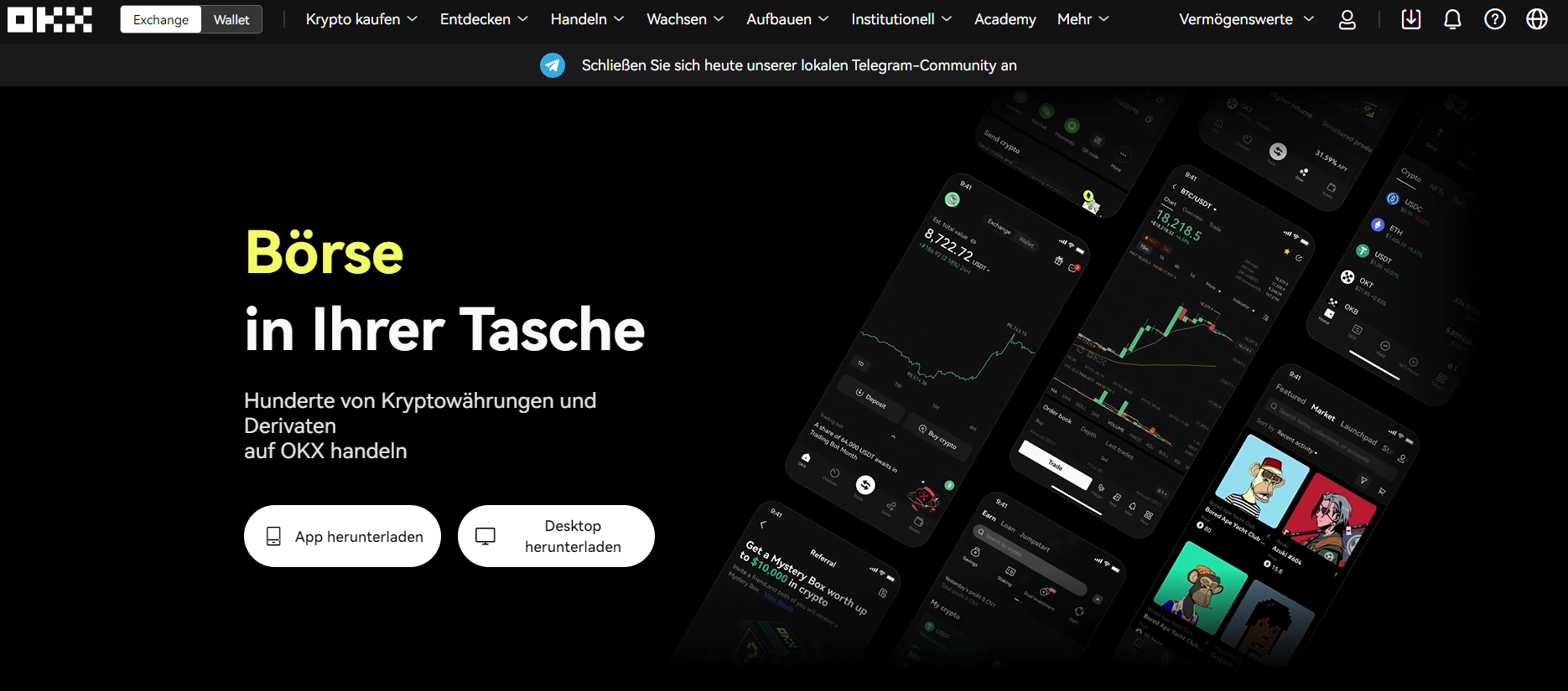 Die Trading App von OKX