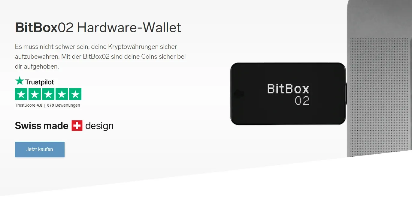 Hardware Wallet BitBox02 des Schweizer Unternehmens Shiftcrypto.ch