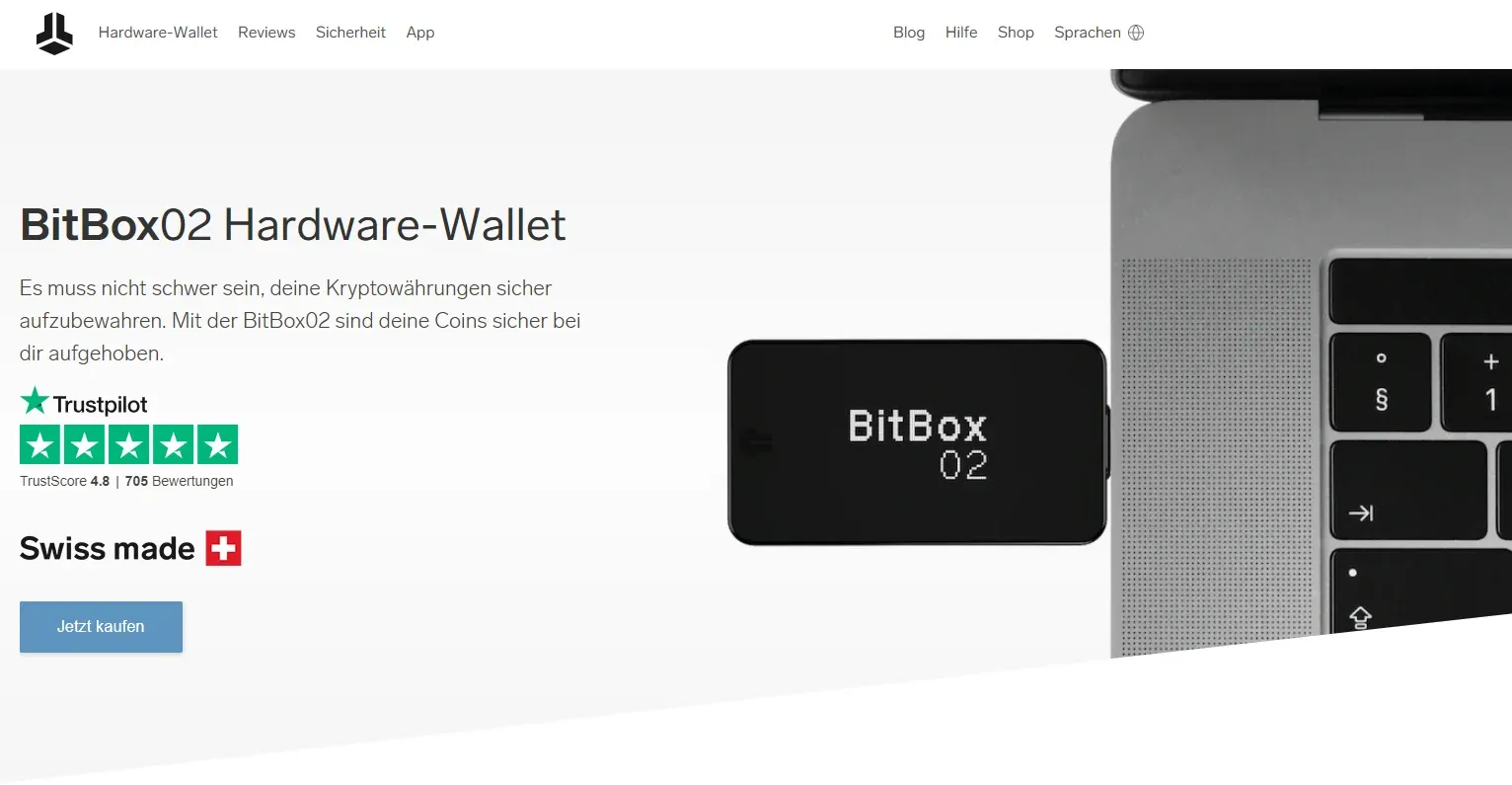 Die Produktseite der Bitbox