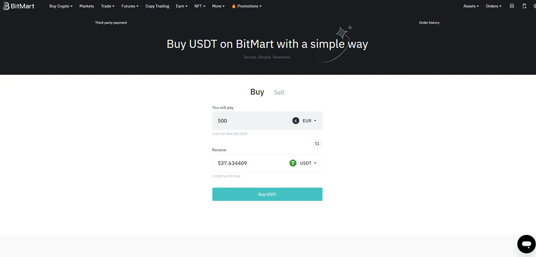 BitMart Einzahlung
