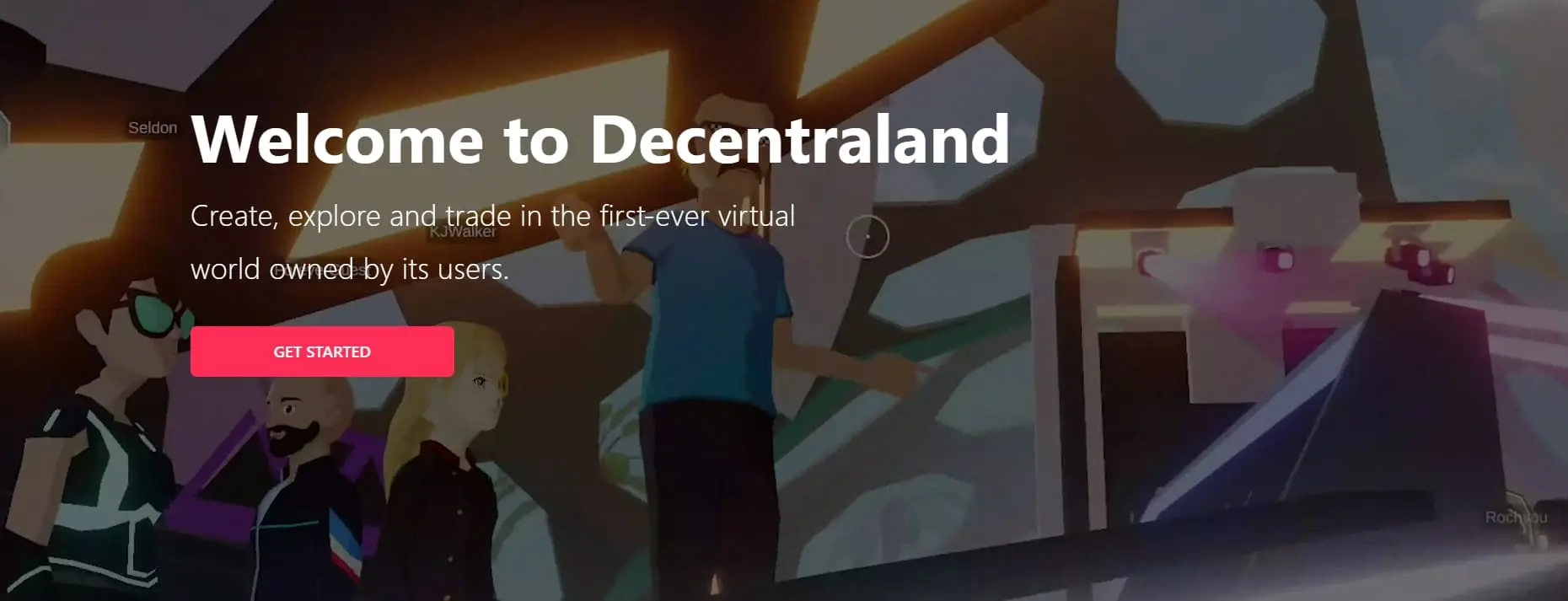 Decentraland landingpage