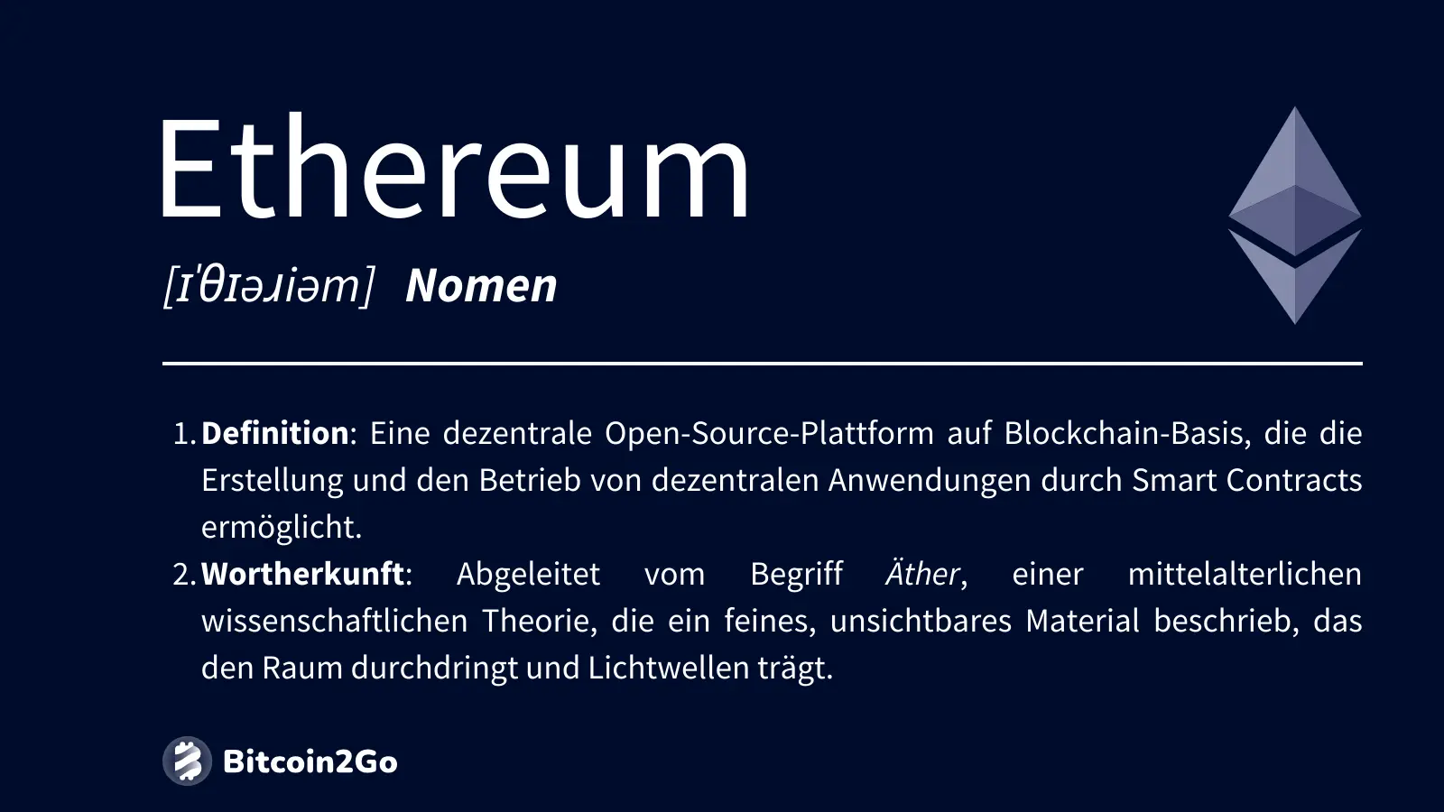 Ethereum: Definition & Wortherkunft