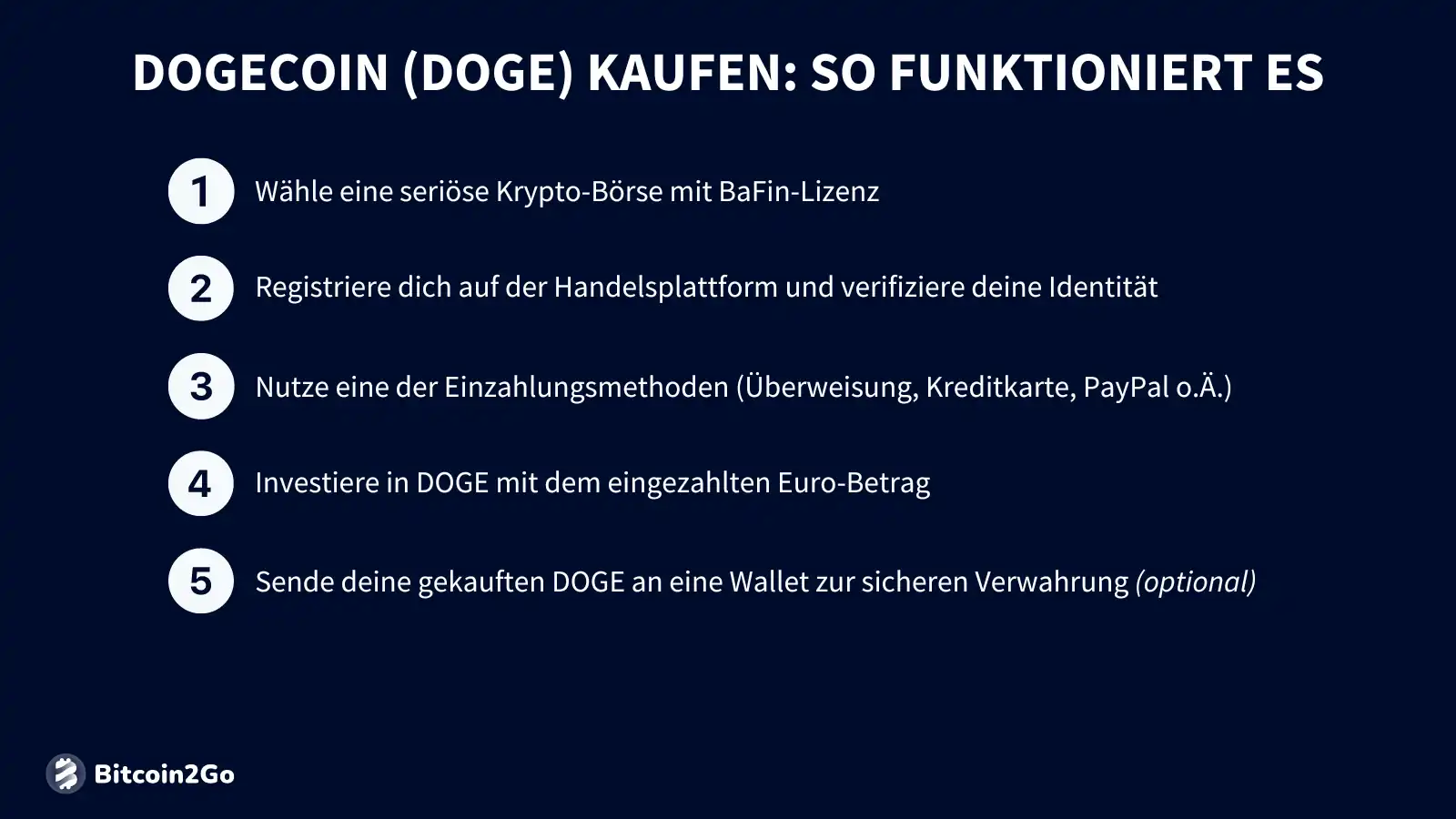 Dogecoin Kaufanleitung