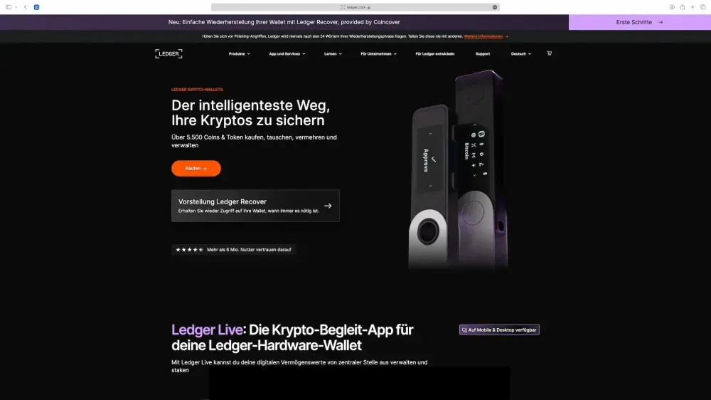 Ledger Startseite