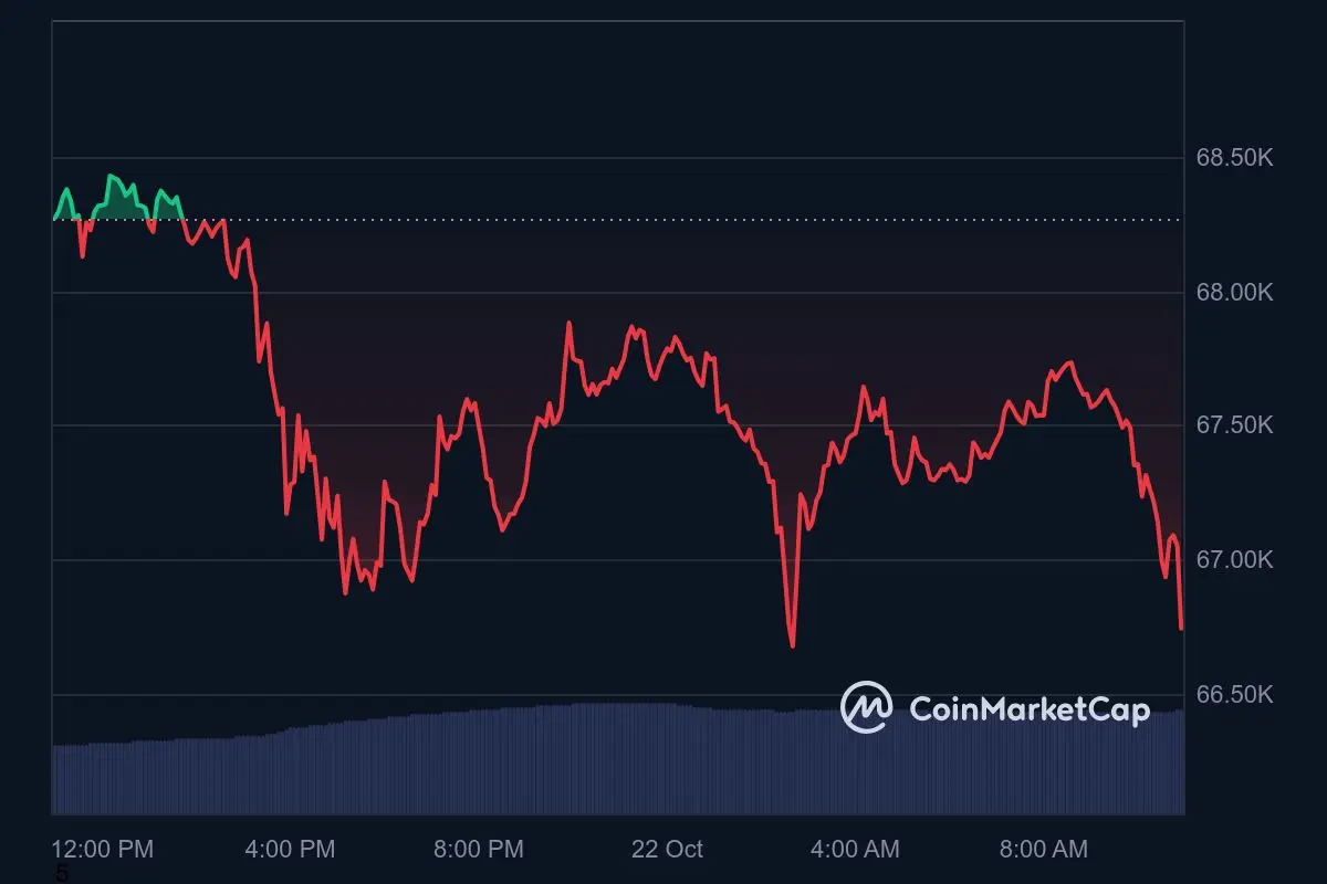 Bitcoin Kurs Tagestrend 22. Oktober 2024