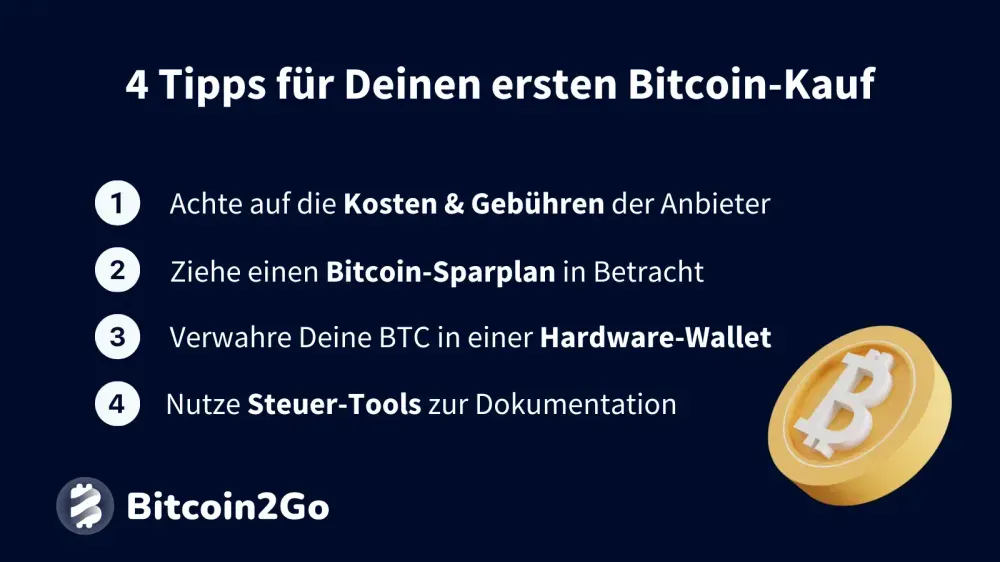 4 Tipps für den ersten Bitcoin-Kauf