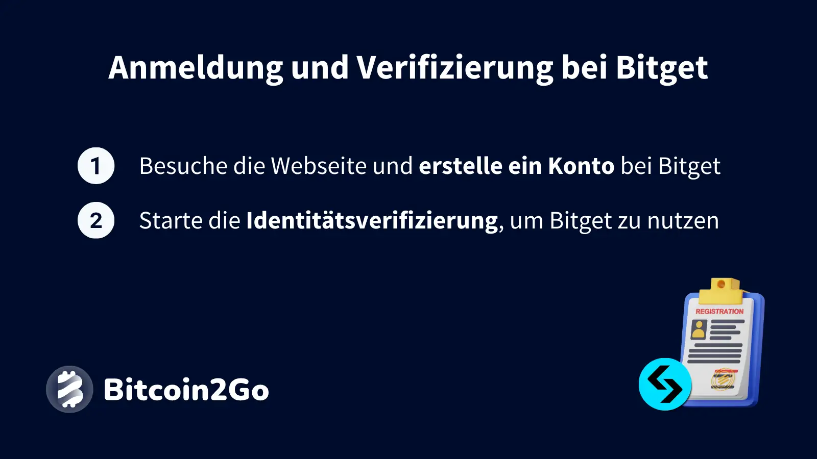 Anmeldung und Verifizierung bei Bitget