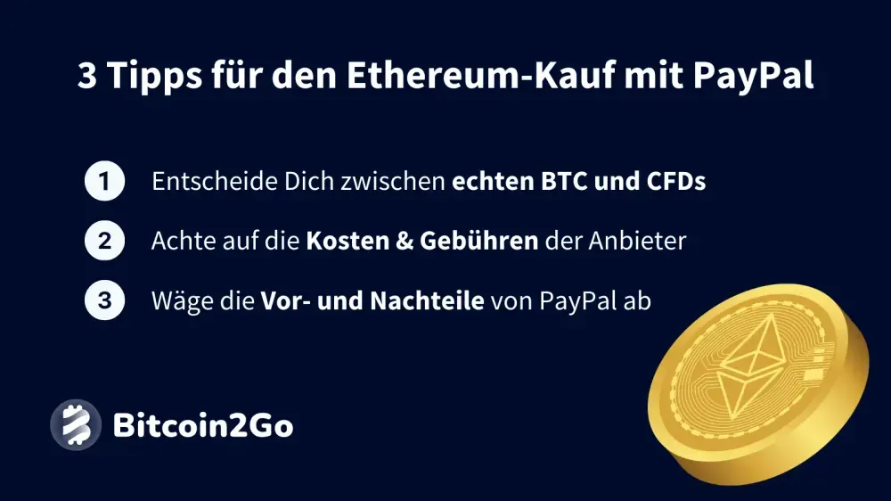 Einige wichtige Informationen zum Ethereum-Kauf mit PayPal