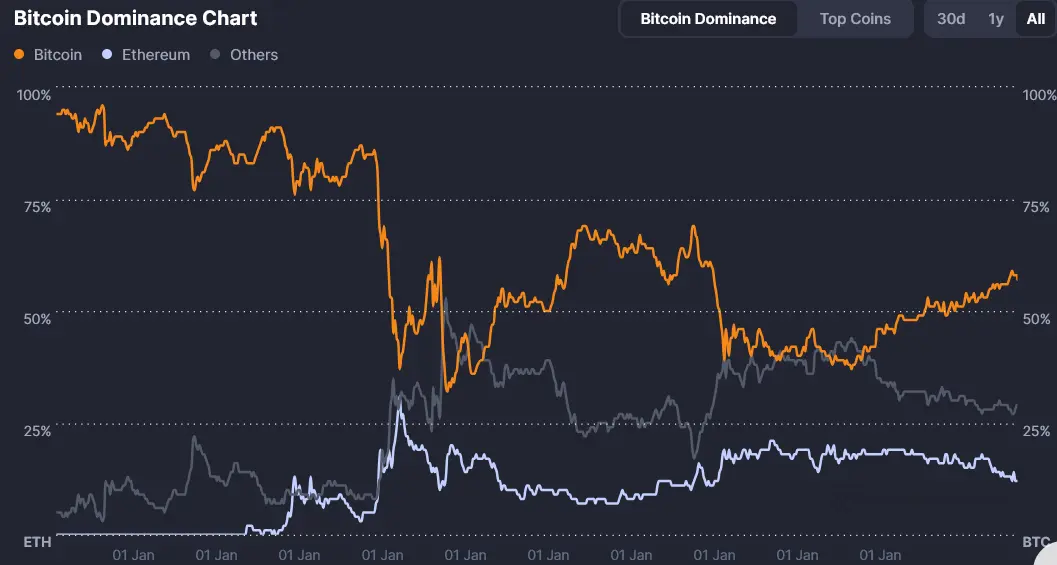 Bitcoin Marktdominanz