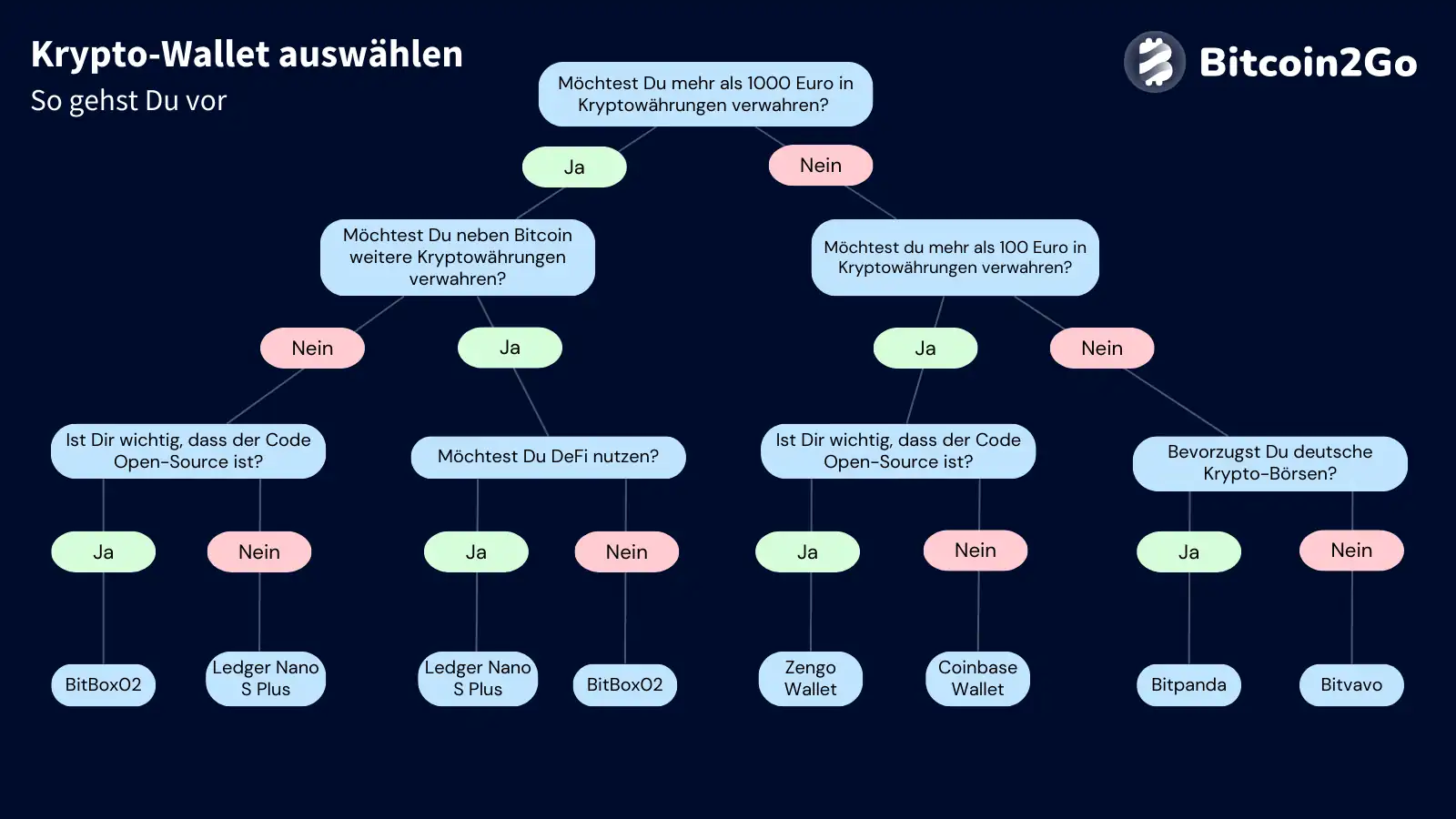 Krypto-Wallet auswählen: Entscheidungsbaum