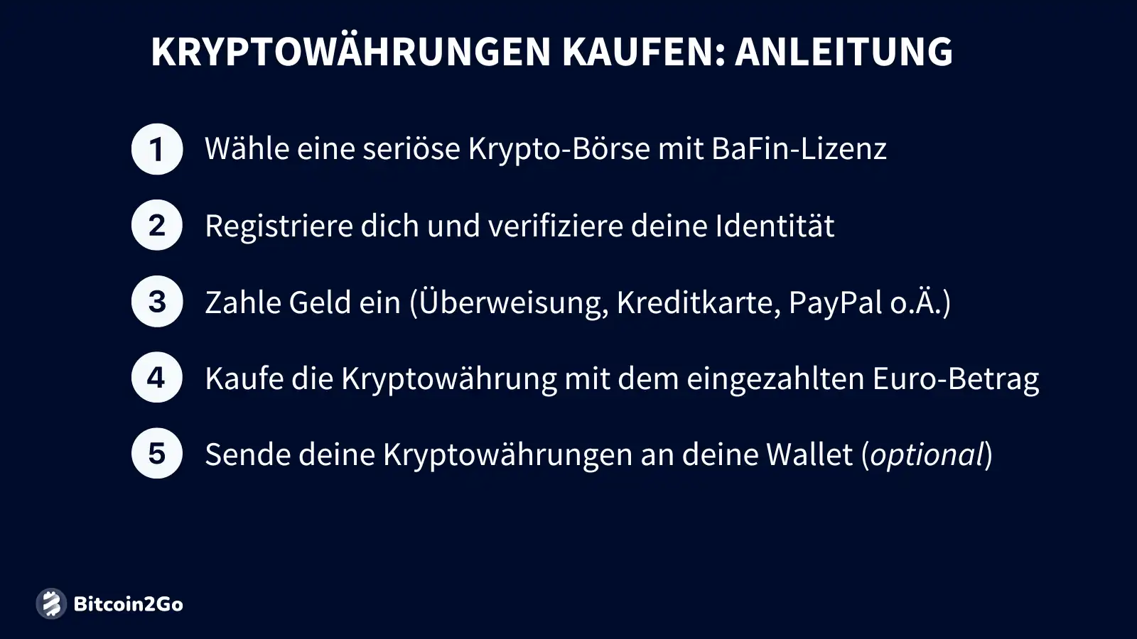 Kryptowährungen Kaufanleitung