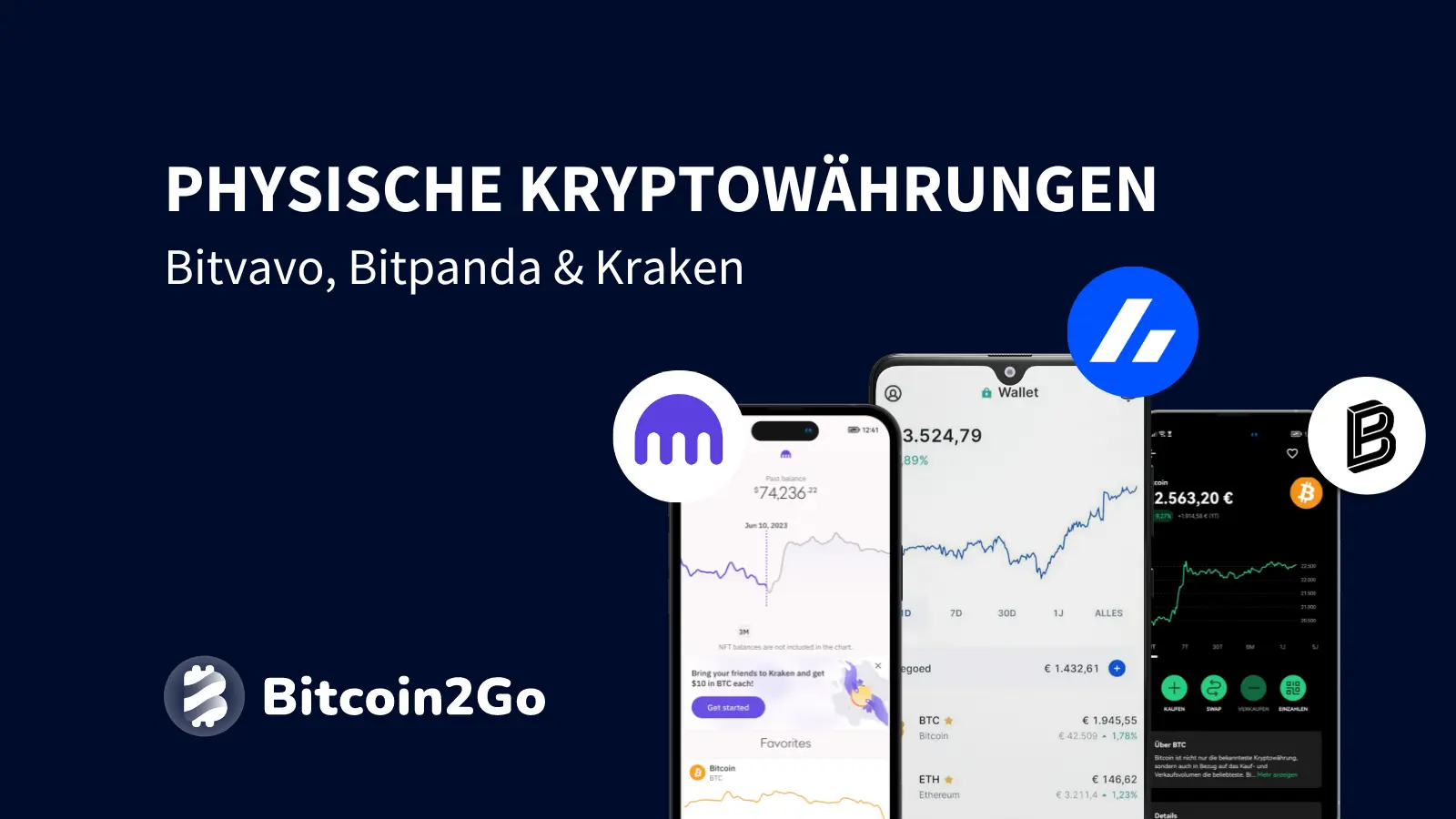 Bitvavo, Bitpanda und Kraken sind die besten Anbieter, um echte Kryptowährungen zu kaufen