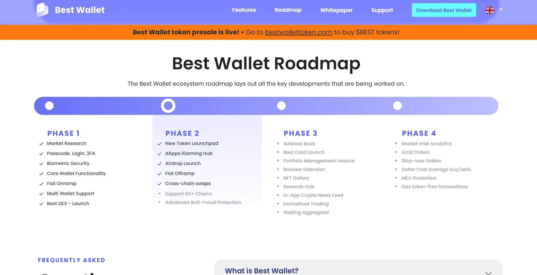 Die Roadmap der Best Wallet findest Du ebenso auf der Homepage.