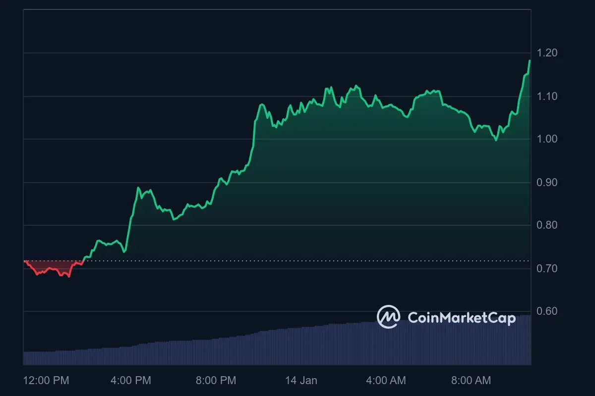 Fartcoin Tagestrend 14. Januar 2025