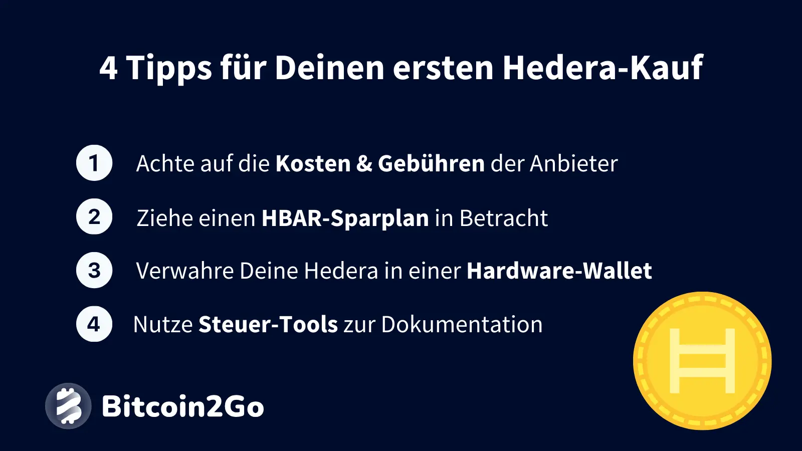 4 Tipps für deinen ersten HBAR-Kauf