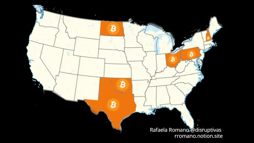 US-Bundesstaaten mit Interesse an Bitcoin-Reserven