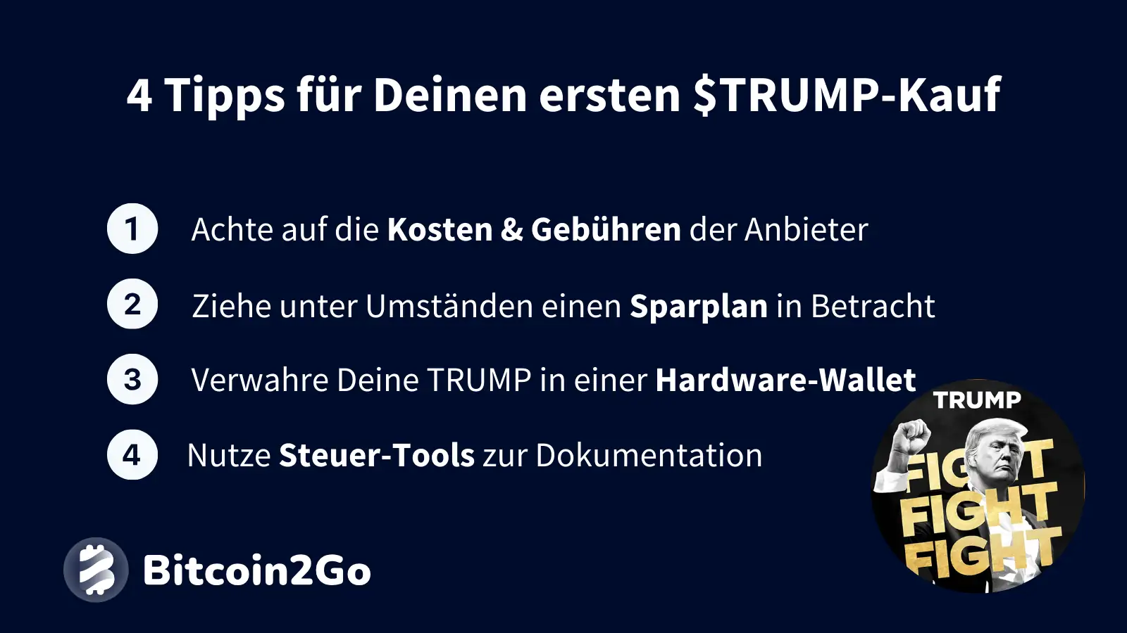 Diese Tipps solltest du bei deinem ersten TRUMP-Kauf beachten