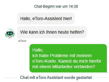 eToro Chatbot: erste Anlaufstelle für Fragen