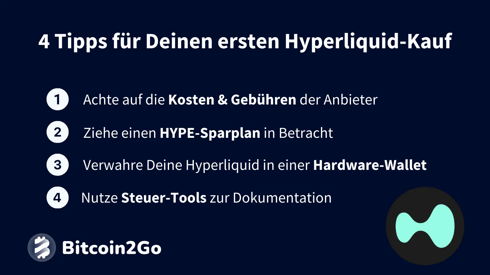 Tipps für den ersten Hyperliquid-Kauf