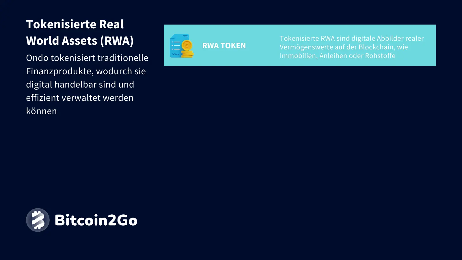 Erklärung tokenisierte Real World Assets (RWA) 