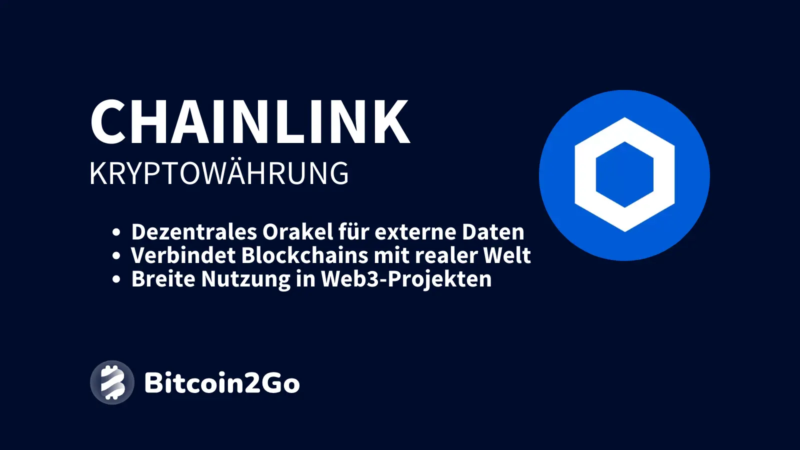 Chainlink stellt sicher, dass automatisierte Abläufe auf der Blockchain mit externen Informationen versorgt werden.
