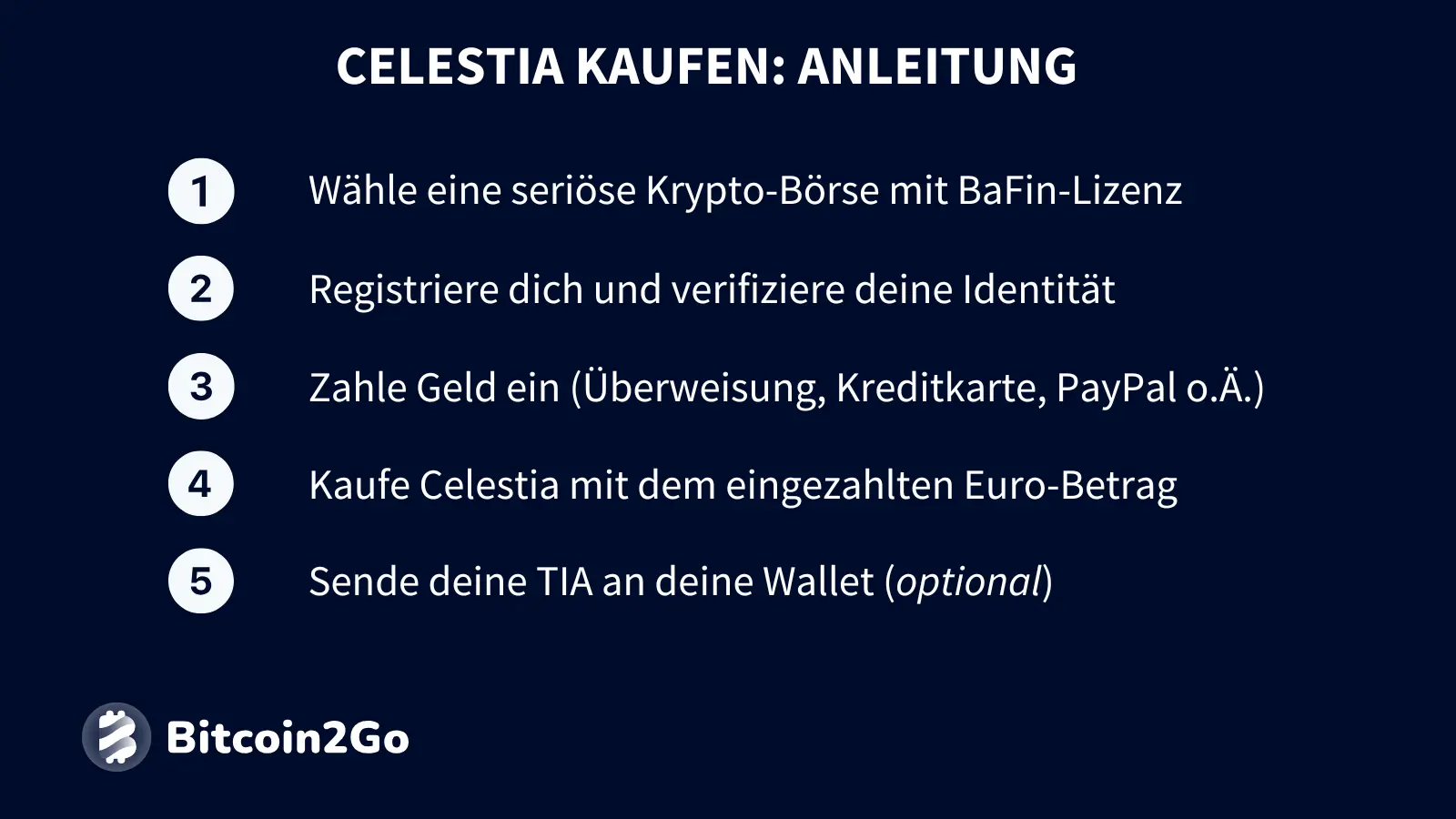 Wie Celestia kaufen? Anleitung für Anfänger
