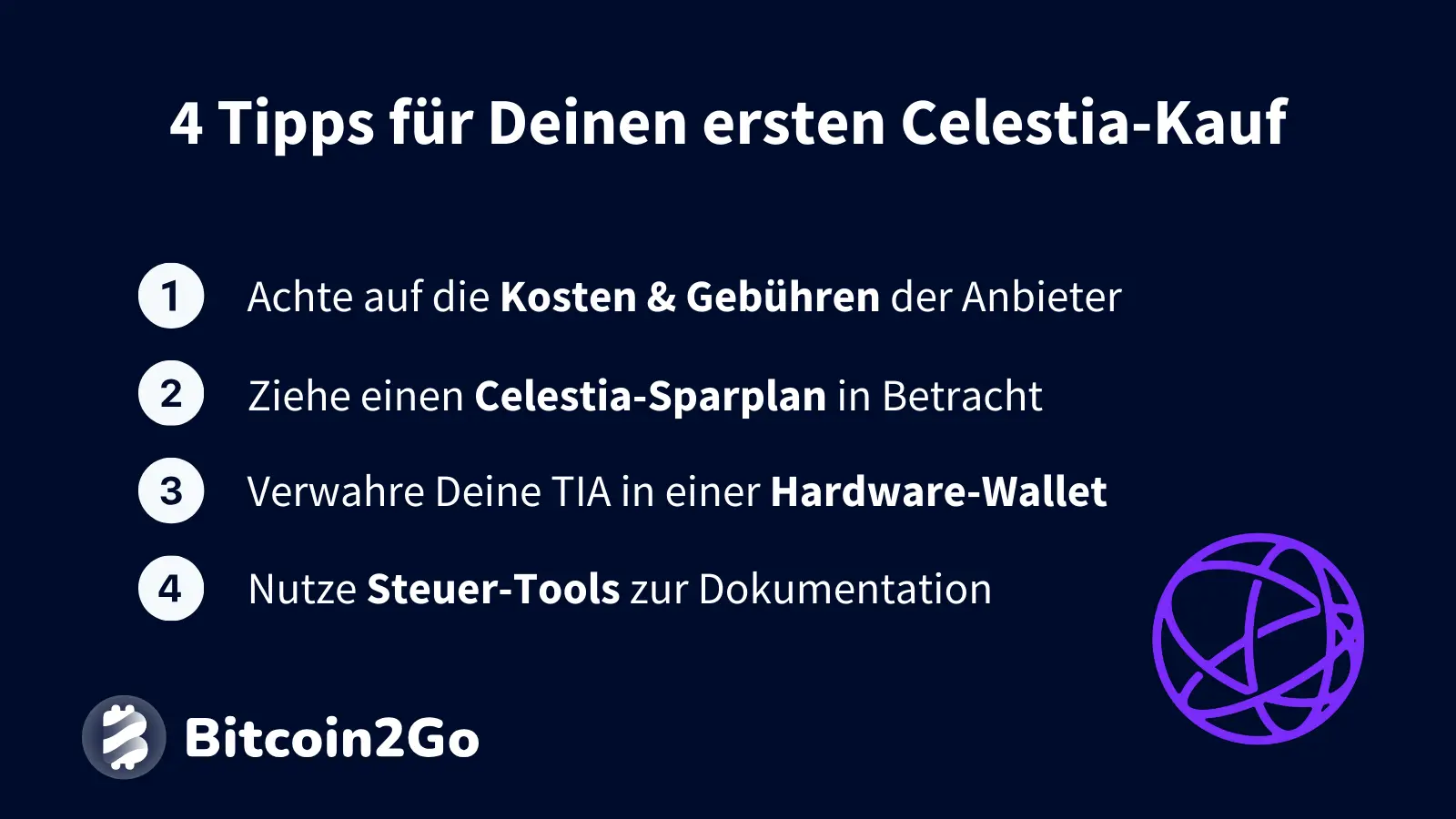 4 Tipps für deinen ersten Kauf von TIA Coins