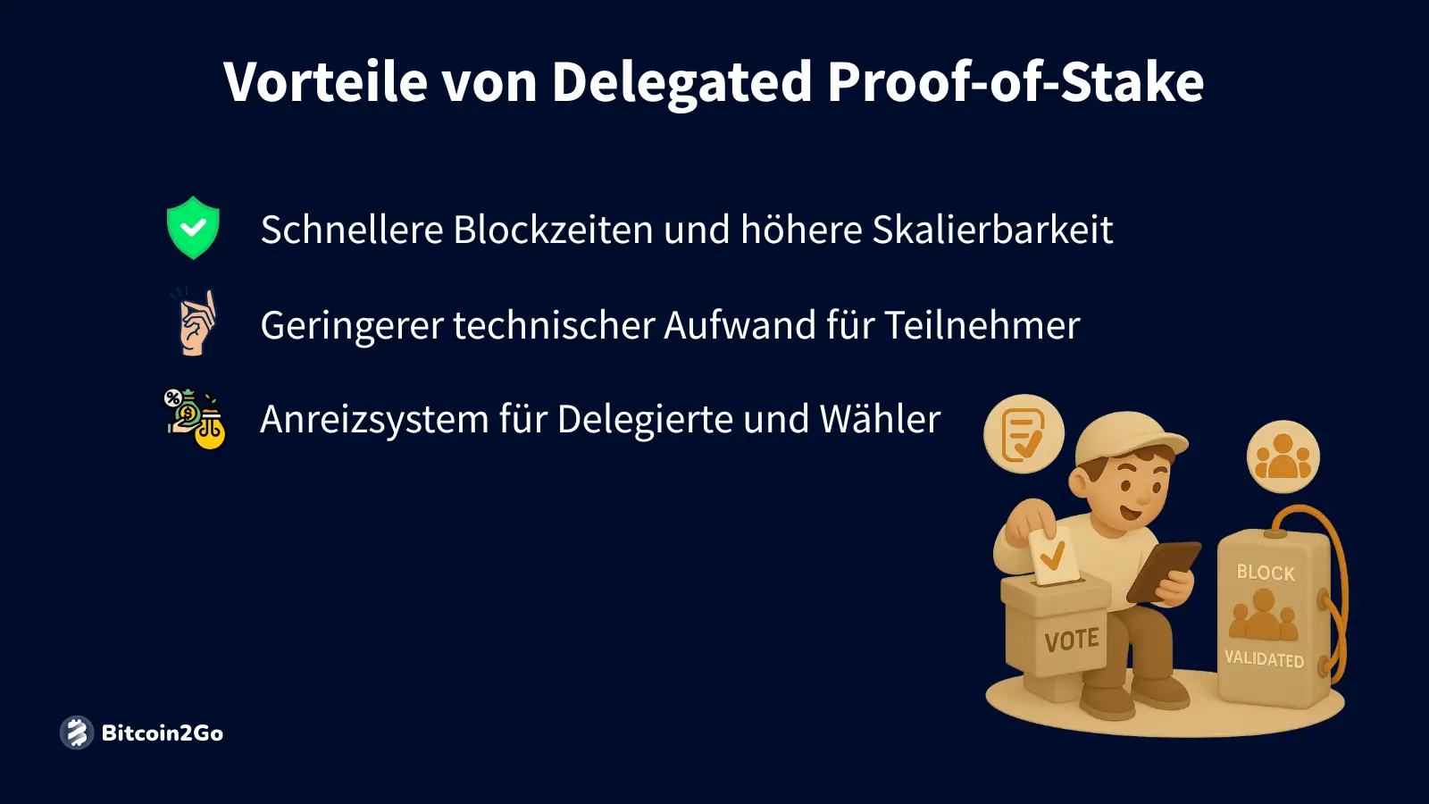 Vorteile des Delegated Proof-of-Stake Mechanismus